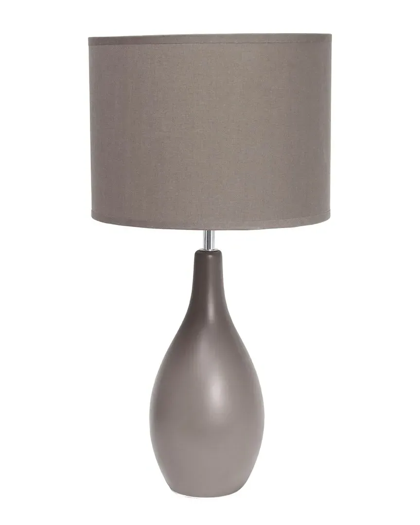 Essentix Dewdrop Table Lamp - Grey, Ceramic