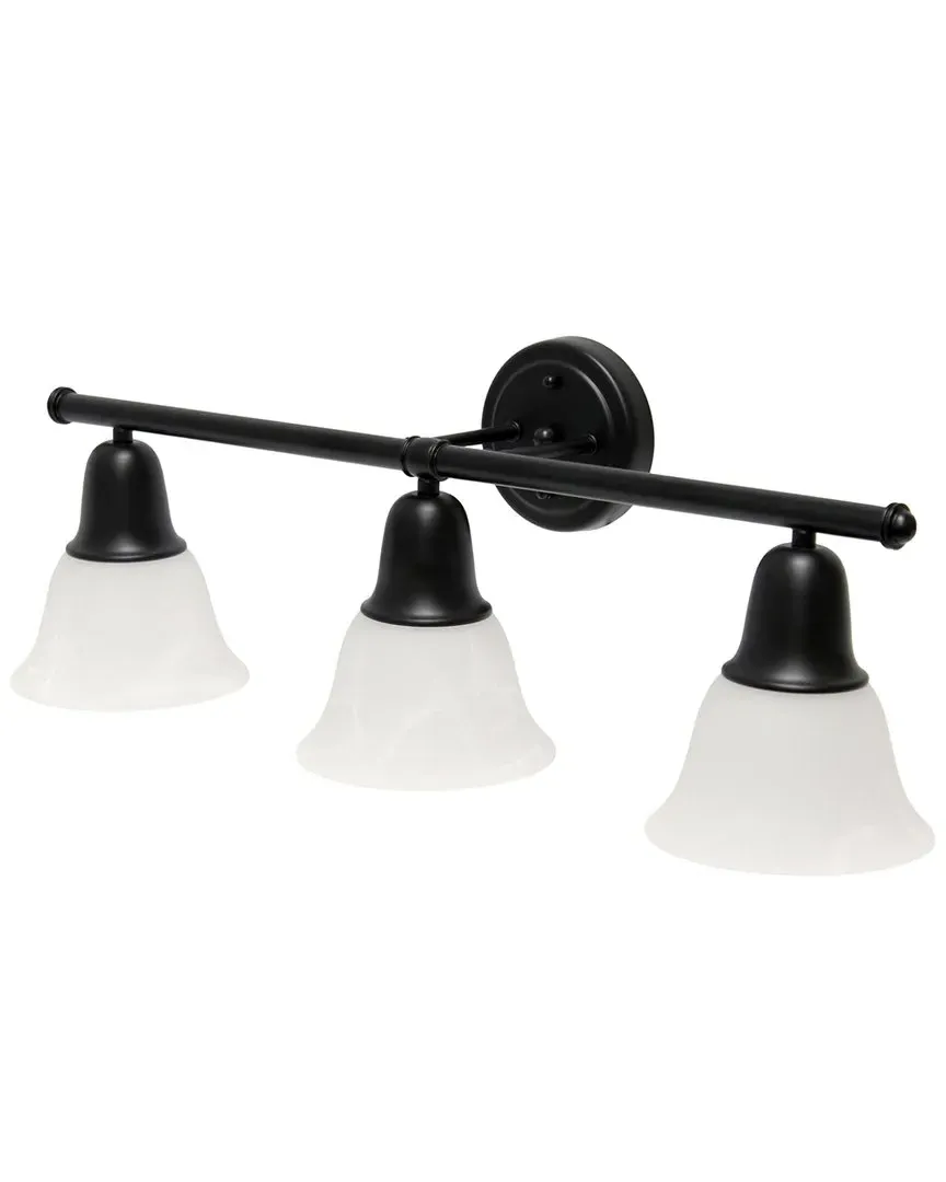 Essentix Three Light Vanity Wall Fixture - Black, Iron