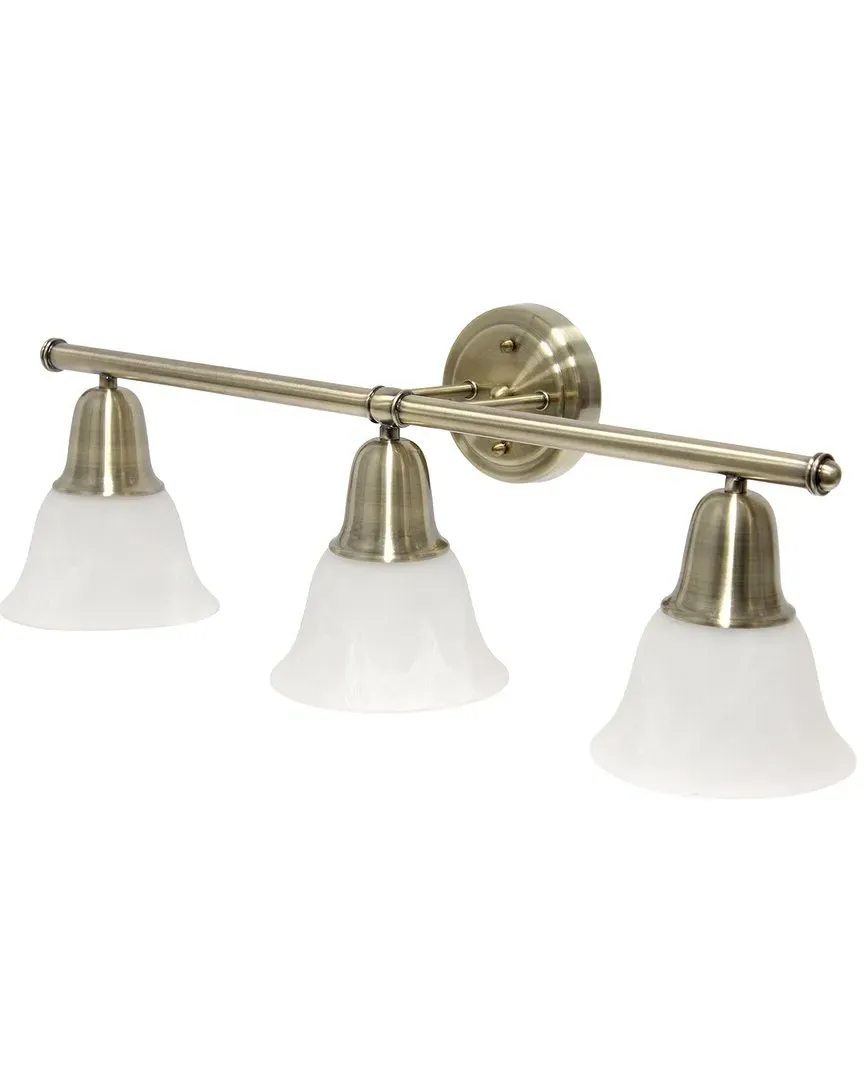 Essentix Three Light Vanity Wall Fixture - Brass, Iron