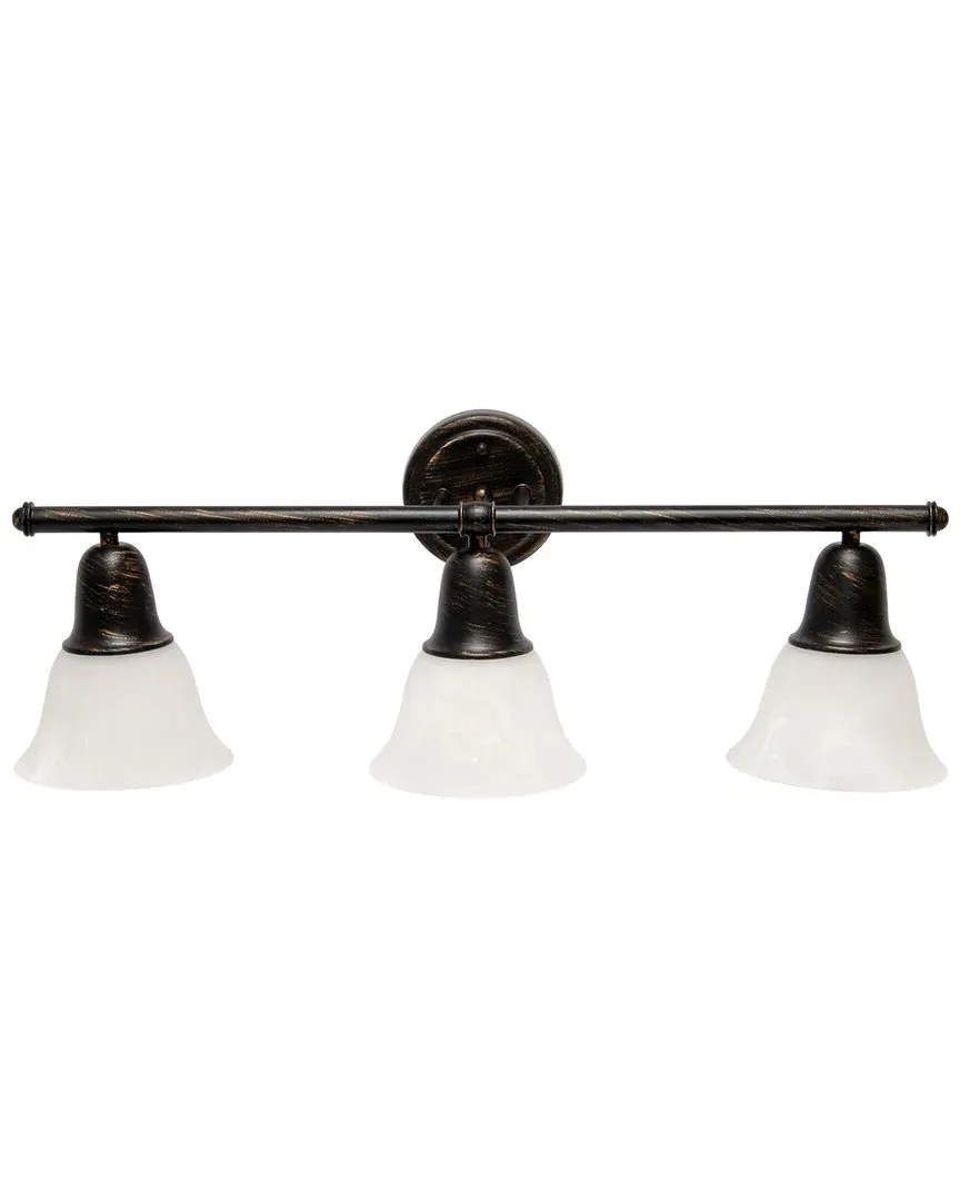 Essentix Three Light Vanity Wall Fixture - Bronze, Iron