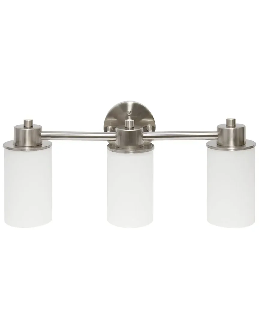 Essentix Three Light Vanity Wall Fixture - Silver, Iron