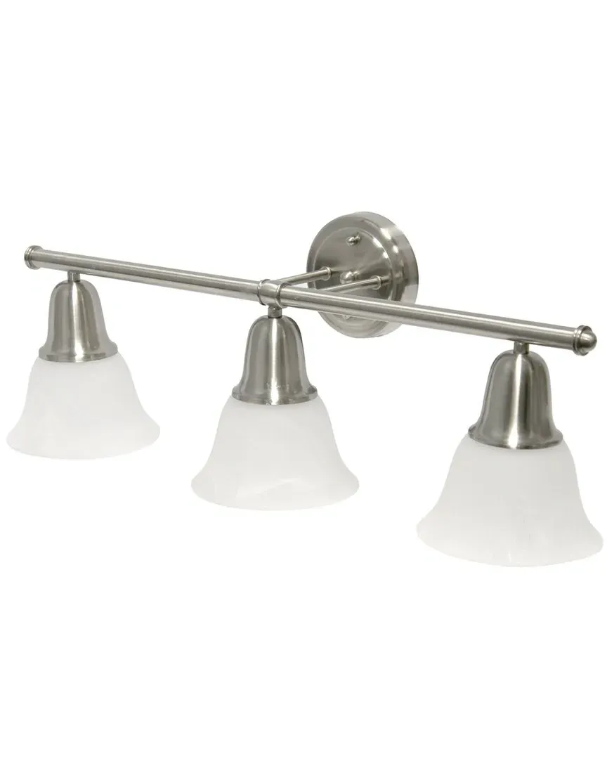 Essentix Three Light Vanity Wall Fixture - Silver, Iron