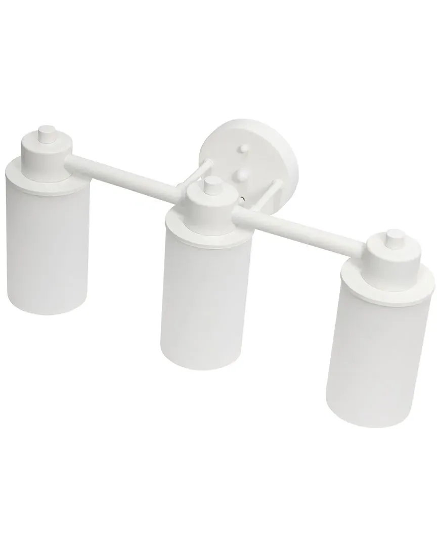 Essentix Three Light Vanity Wall Fixture - White, Iron