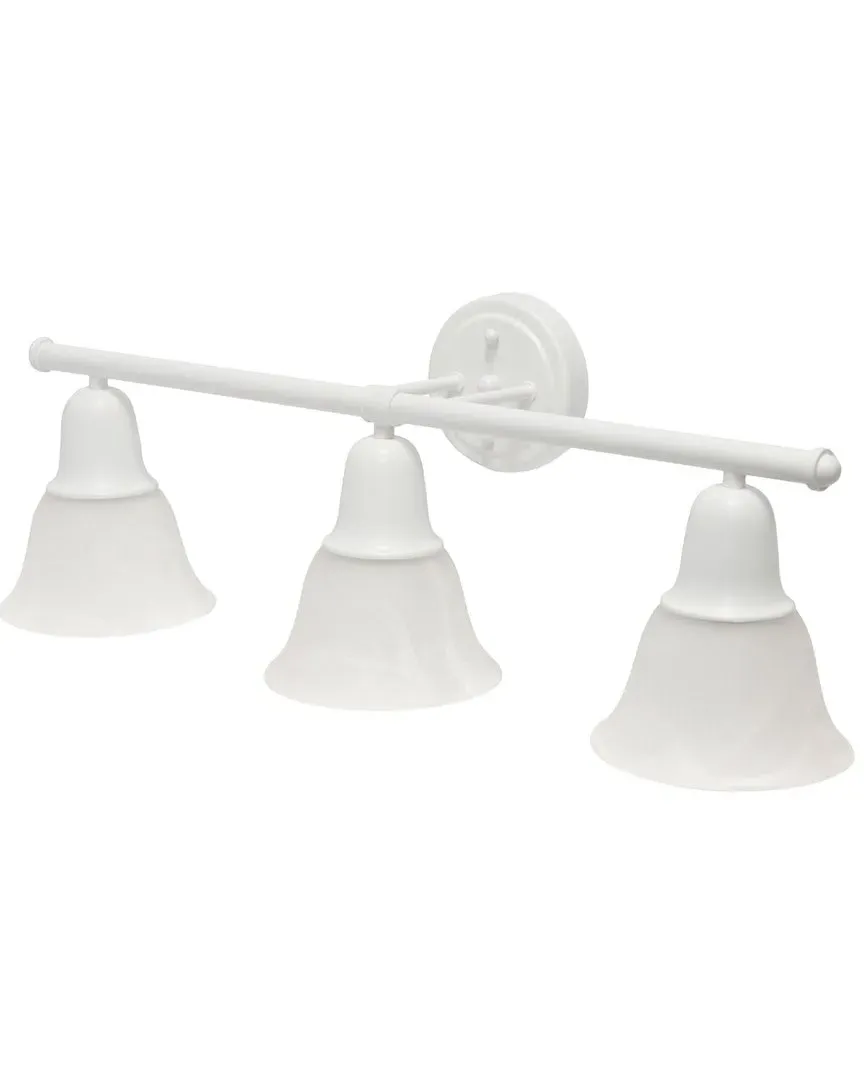 Essentix Three Light Vanity Wall Fixture - White, Iron