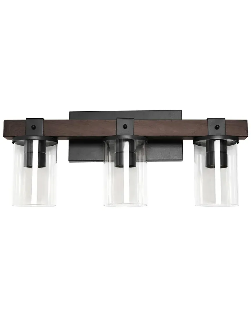 Farmhouse 3 Light Bath Vanity - Brown, Wood Look image