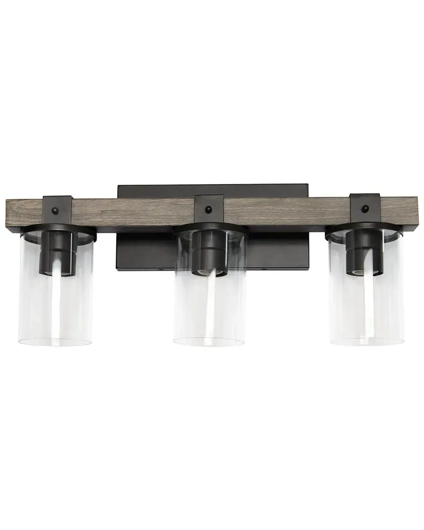 Farmhouse 3 Light Bath Vanity - Gray, Wood Look