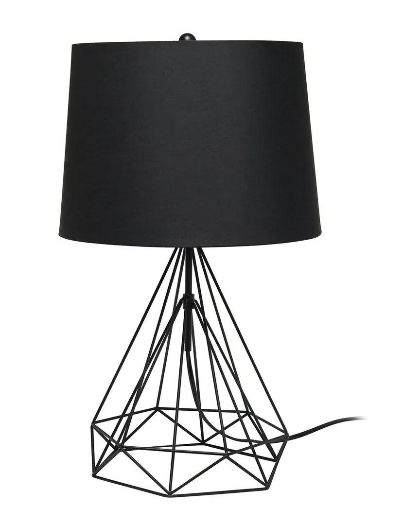 Geometric Wired Table Lamp - Black, Metal image