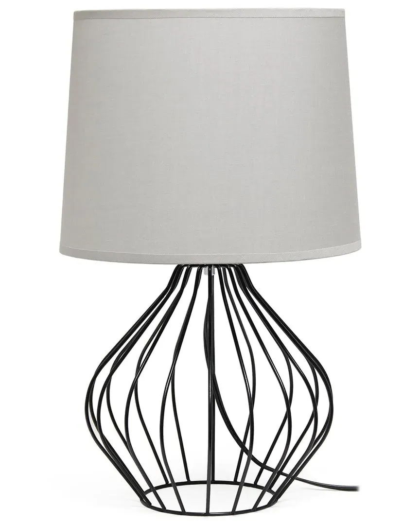 Geometrically Wired Table Lamp - Black, Iron