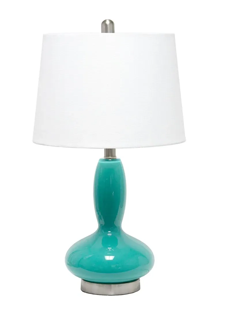 Glass Dollop Table Lamp - Teal