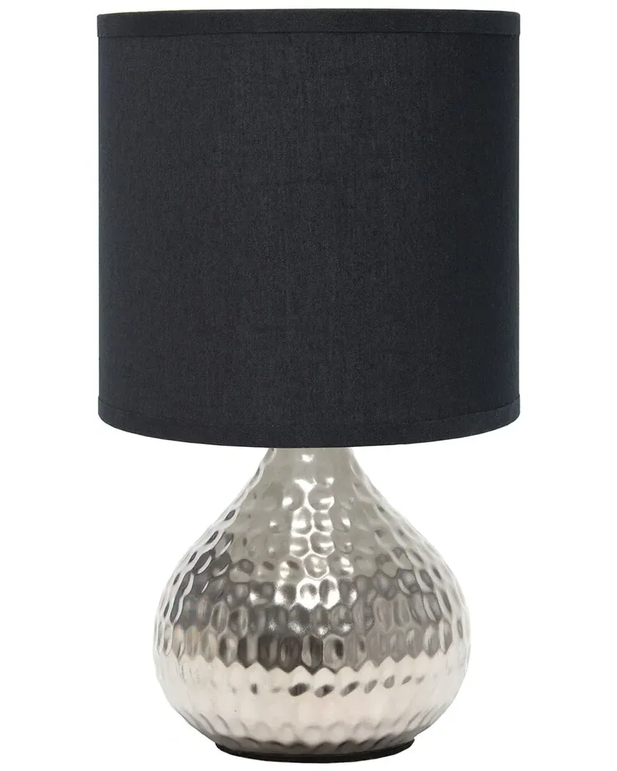 Hammered Mini Table Lamp - Silver, Metal