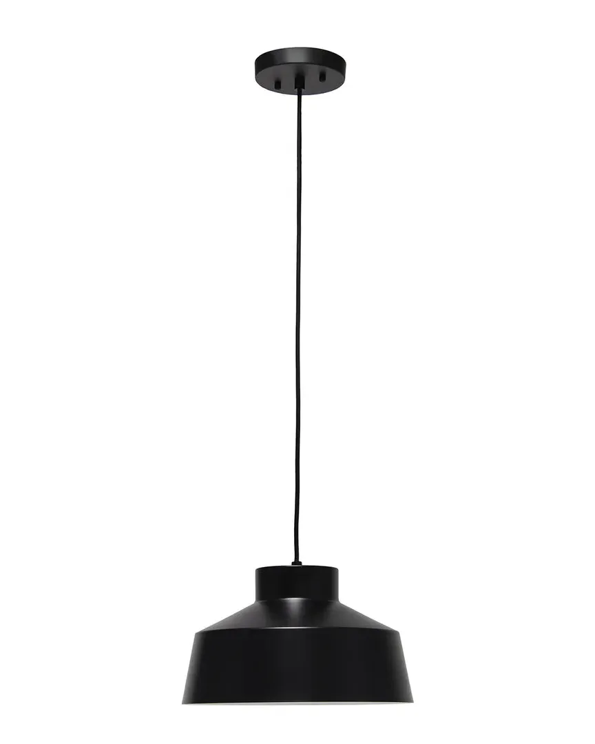 Industrial Barn Pendant Light - Black Metal image