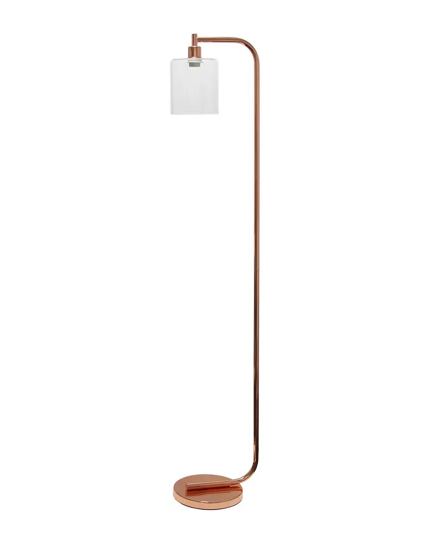 Industrial Iron Lantern Floor Lamp - Rose Gold