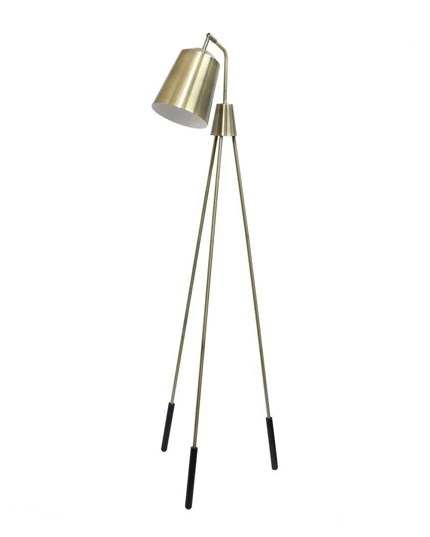 Industrial Tripod Floor Lamp - Antique Brass image