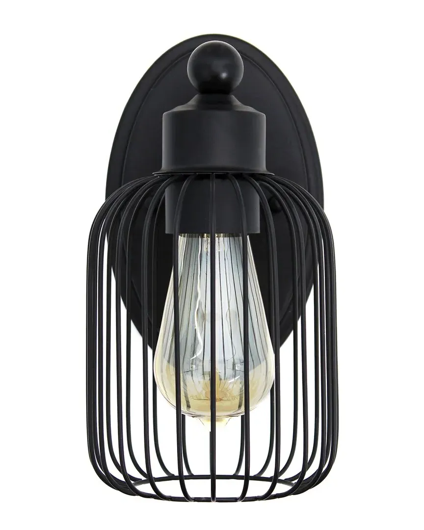 Ironhouse 10.5in Cage Wall Sconce - Black Iron image