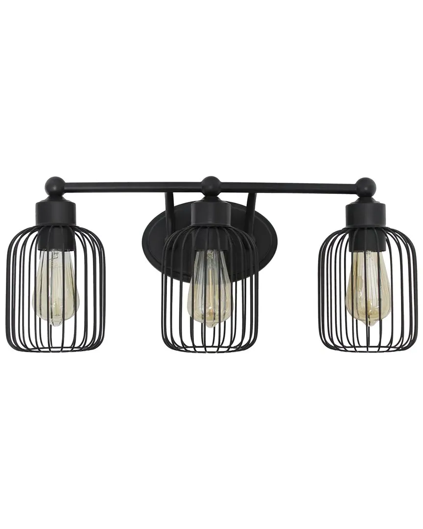 Ironhouse 3-Light Cage Light - Black Iron