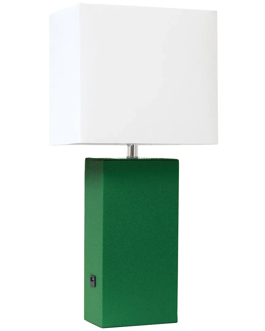 Lexington 21in Table Lamp with USB Port - Green