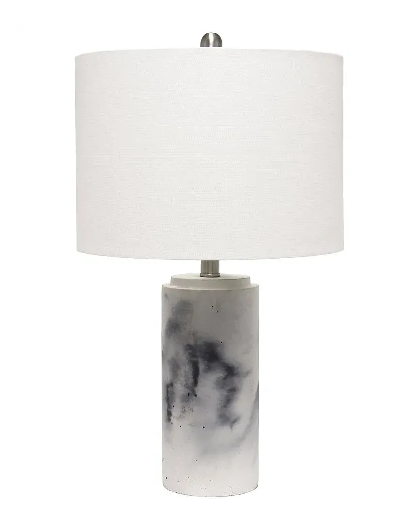 Marbleized Table Lamp - White, Marble image