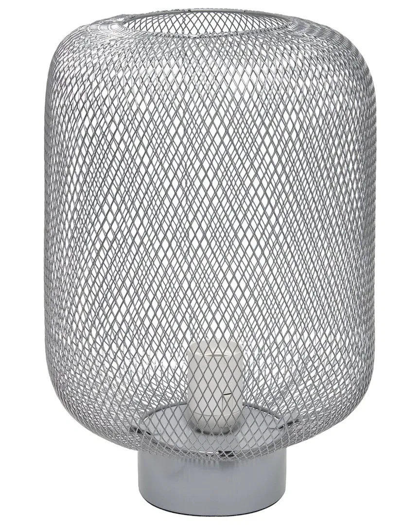 Metal Mesh Table Lamp - Gray