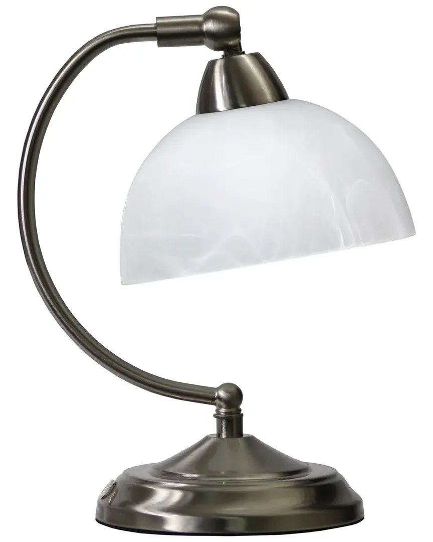 Mini Bankers Desk Lamp with Touch Dimmer - Brushed Nickel image