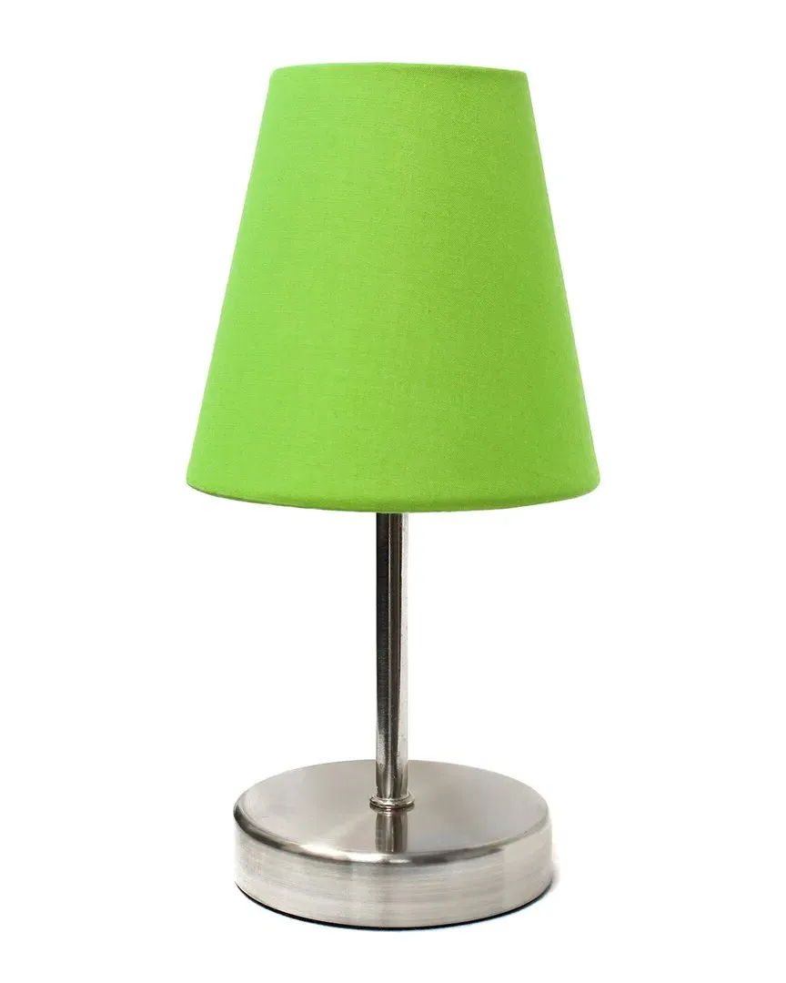 Nauru Petite Metal Stick Table Lamp - Green, Fabric