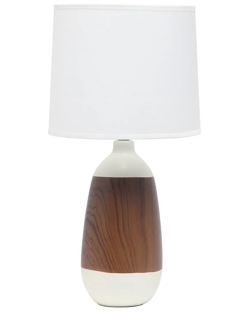 Oblong Table Lamp - Off-White, Ceramic