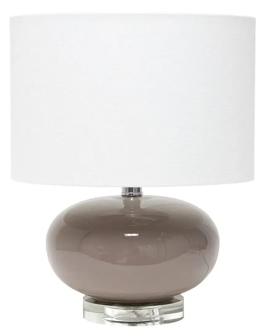 Ovaloid Bedside Table Lamp - Grey, Glass