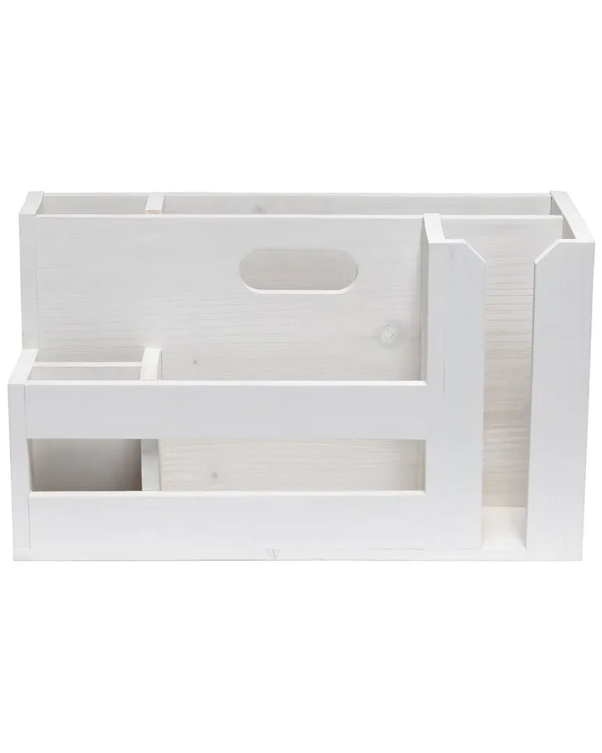 Pantry Picks Flatware Caddy Organizer - White, Wood