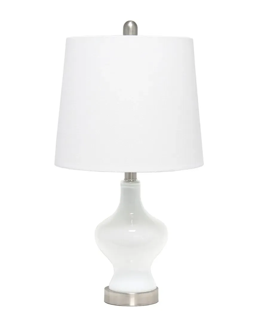 Paseo Table Lamp with Fabric Shade - White, Glass image