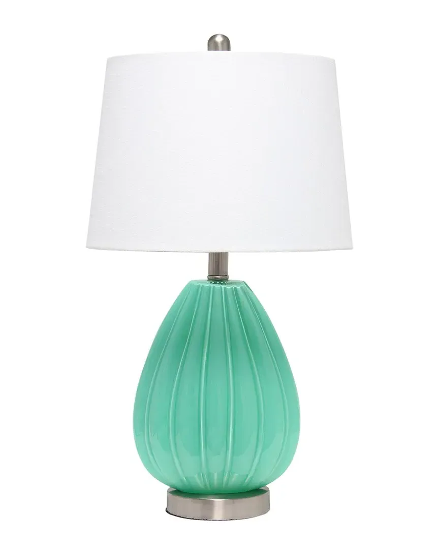 Pleated Table Lamp - Seafoam, Glass image