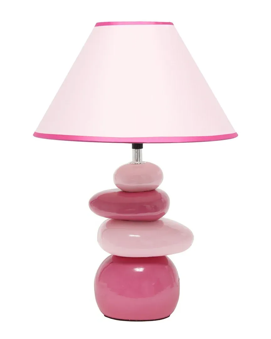 Priva Ceramic Stacking Stones Table Lamp - Pink