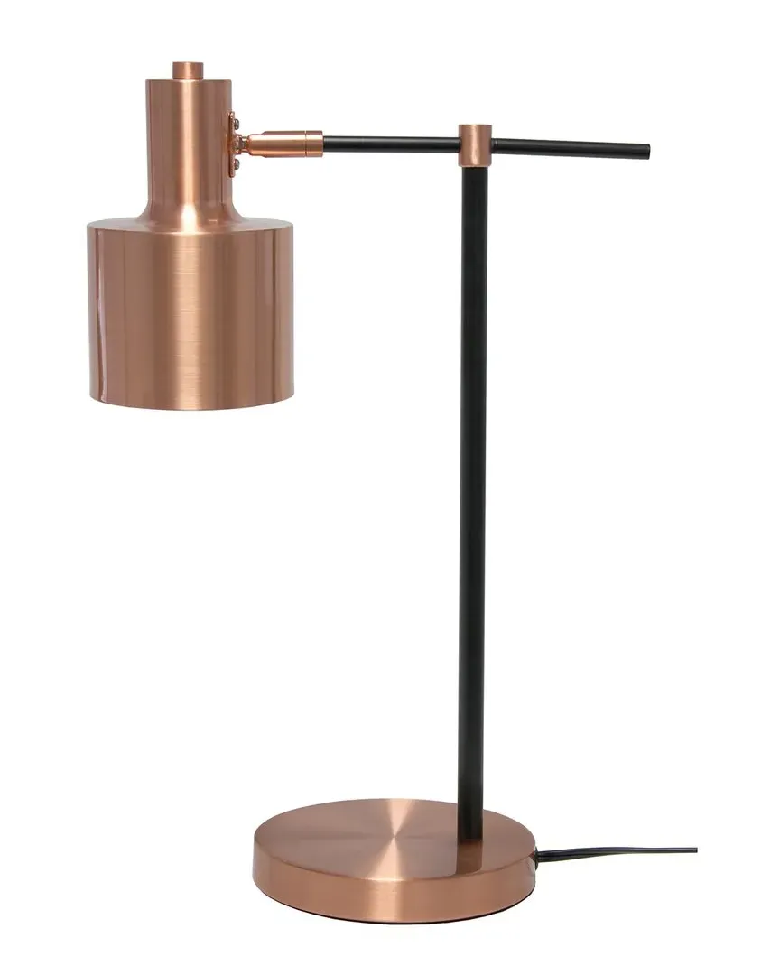 Round Metal Table Lamp - Rose Gold, Iron