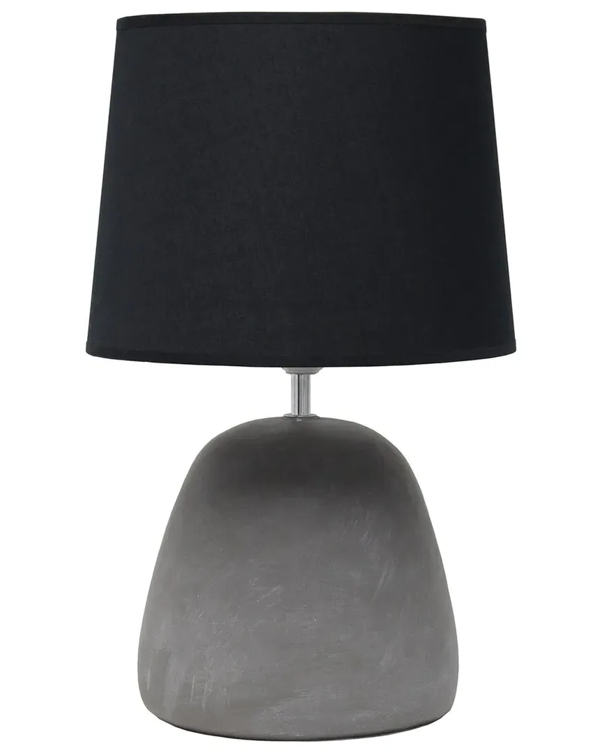 Round Table Lamp - Black, Concrete image