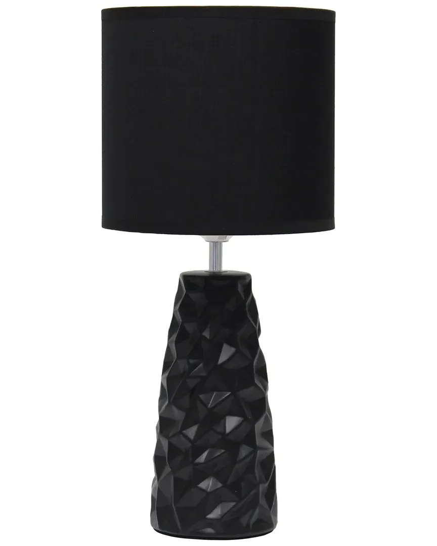 Sculpted Ceramic Table Lamp - Black