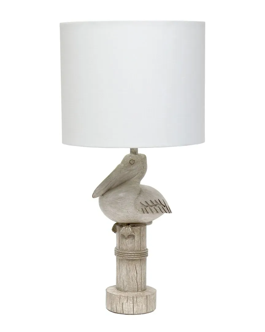 Shoreside 17.25in Sitting Pelican Lamp - Beige, Polyresin