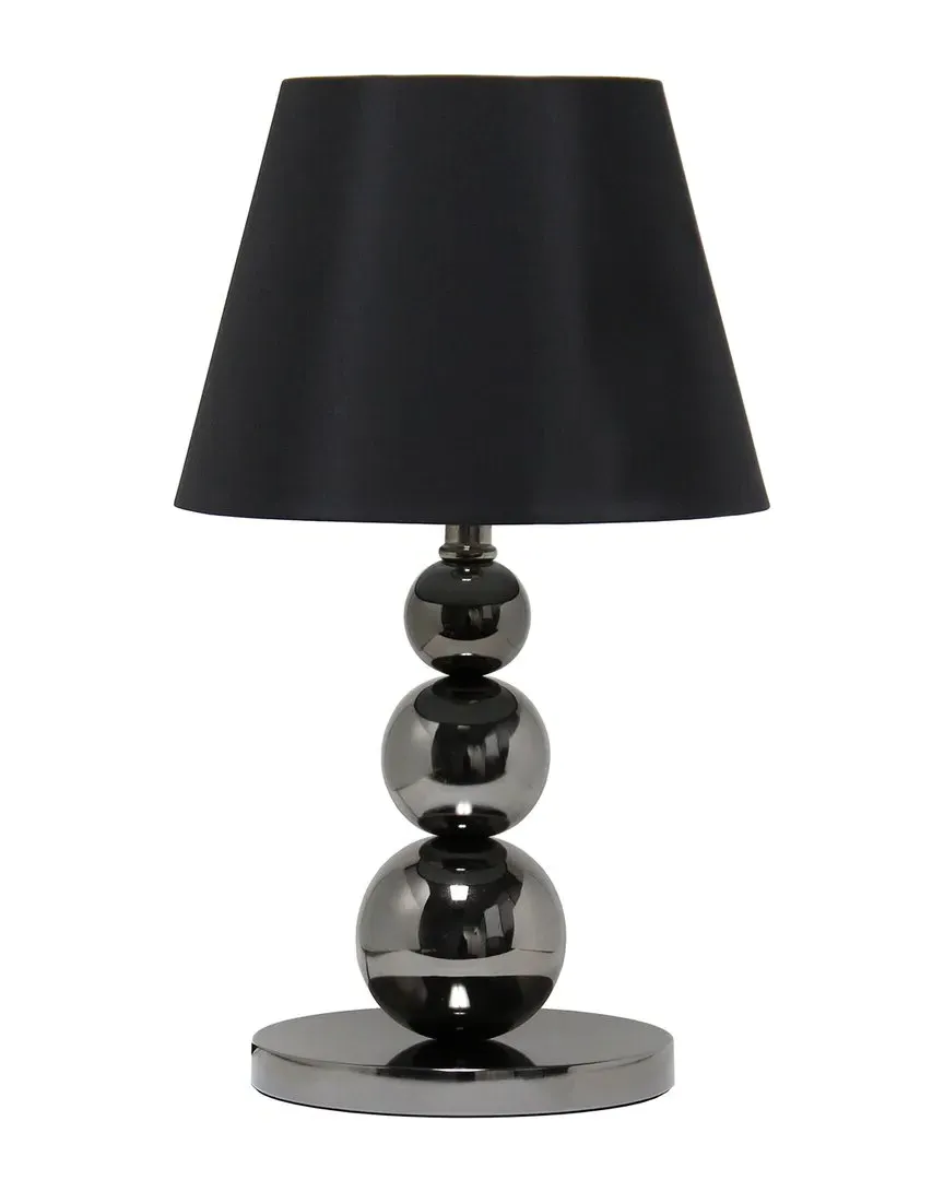 Stacked Ball Table Lamp - Pearl Black, Metal
