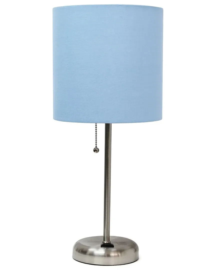 Stick Table Lamp with USB Charging - Blue, Metal