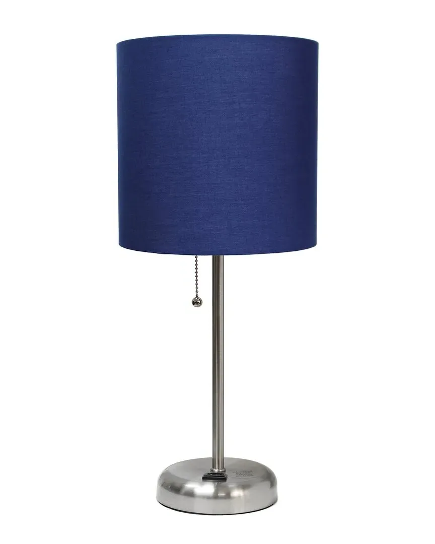 Stick Table Lamp with USB Charging - Navy Blue, Metal