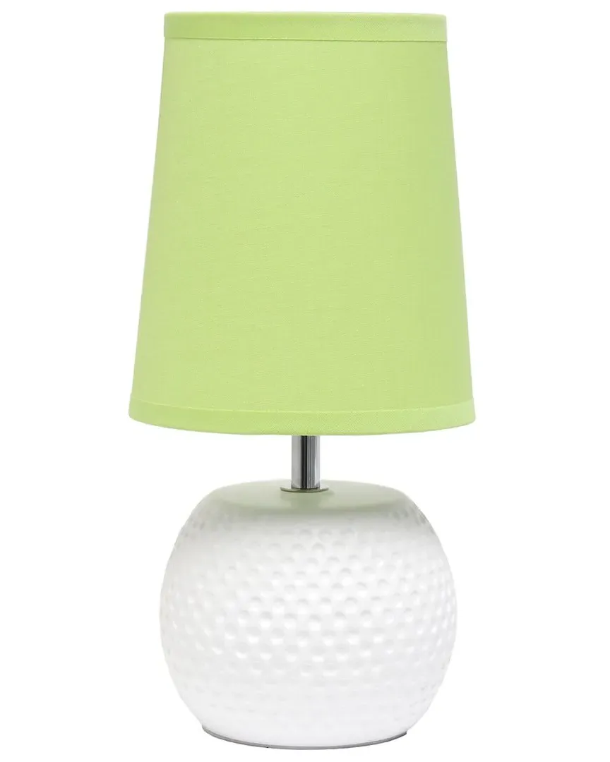 Studded Texture Ceramic Table Lamp - White image