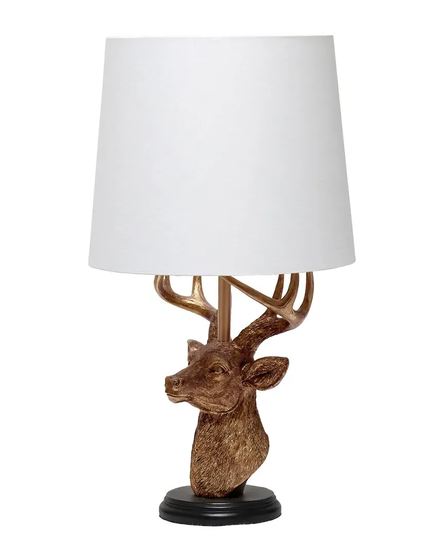 Woodland Deer Antler Table Lamp - Copper, Polyresin image