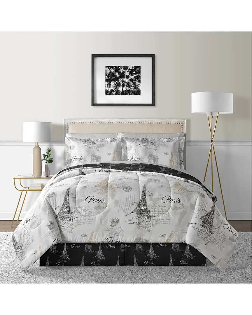 Paris Sketch Bed in a Bag - White, Polyester image