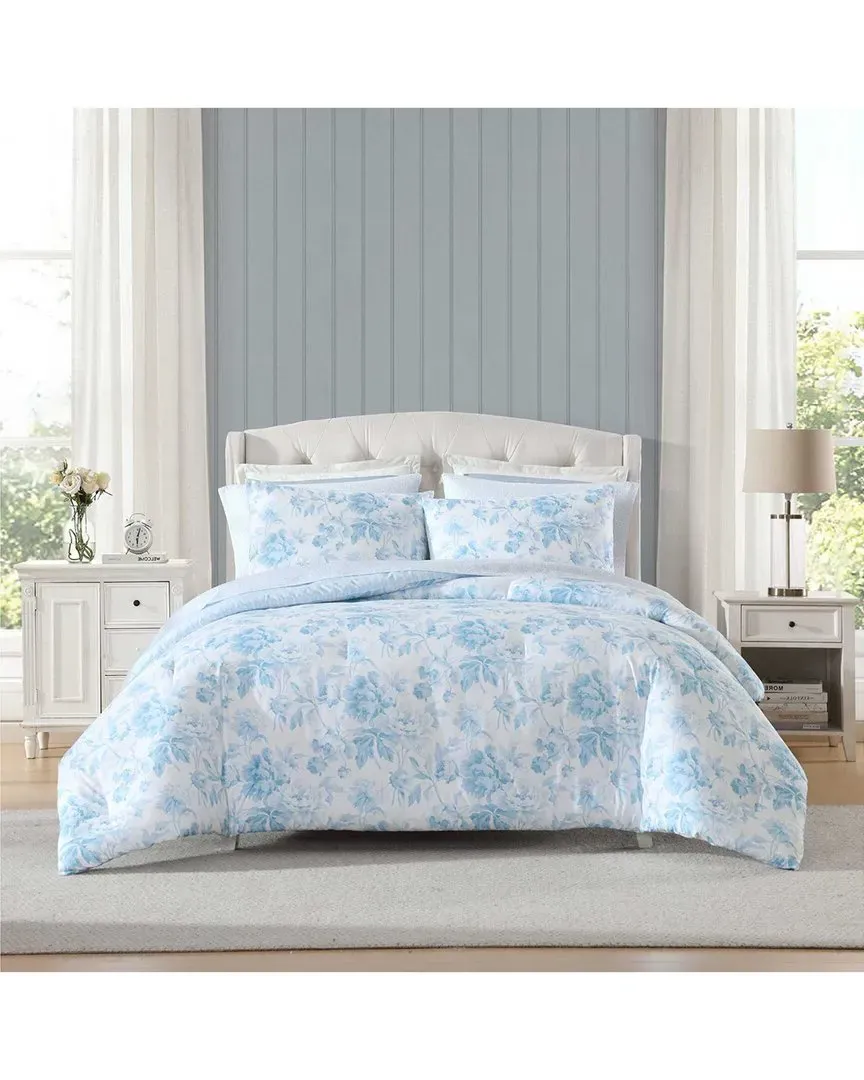 Anja Textured Toile Comforter Set - Chambray Blue image