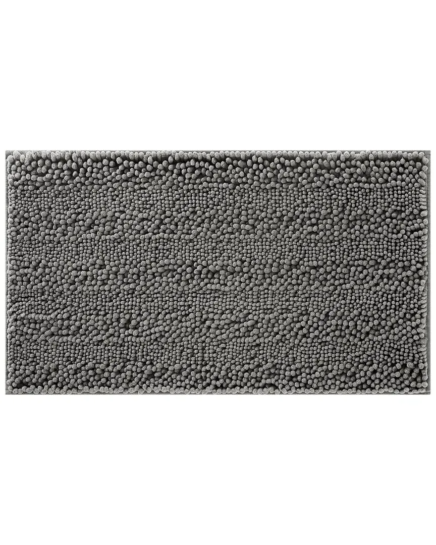 Astor Chenille Bath Mat - Dark Grey