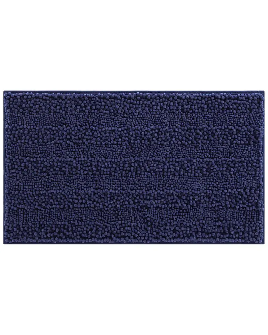 Astor Chenille Bath Mat - Indigo