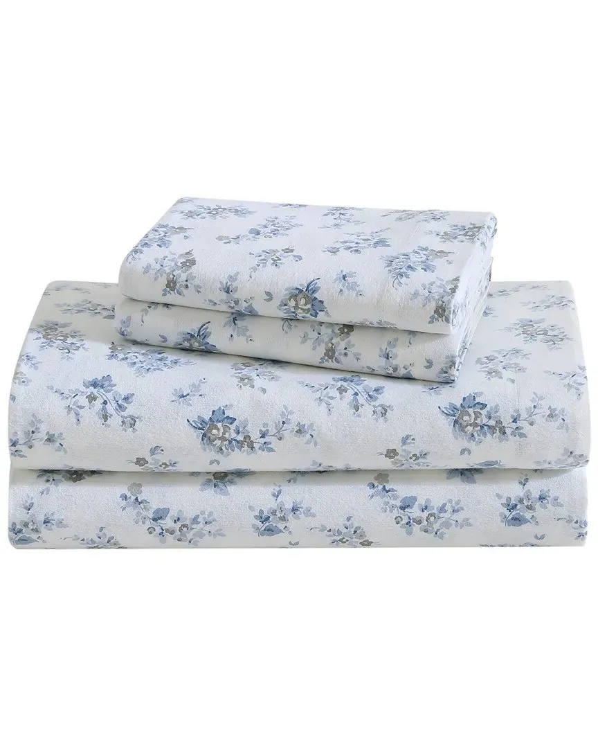 Audrey Flannel Sheet Set - Grey, Cotton