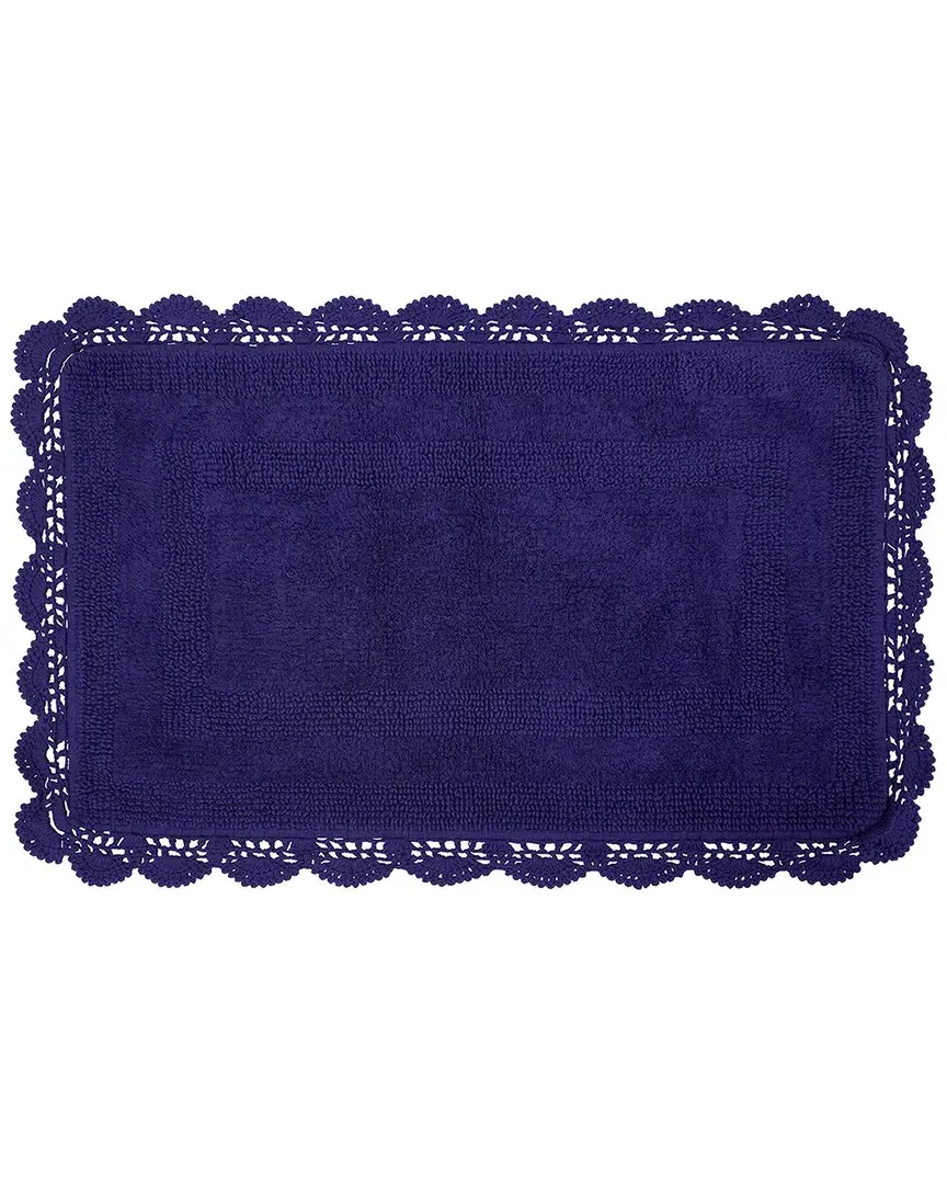 Cotton Crochet Bath Rug - Indigo, Cotton