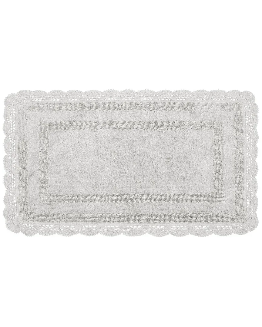 Cotton Crochet Bath Rug - Light Gray, Cotton