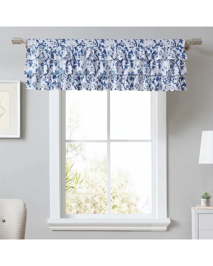 Elise Cotton Window Valance - Blue image