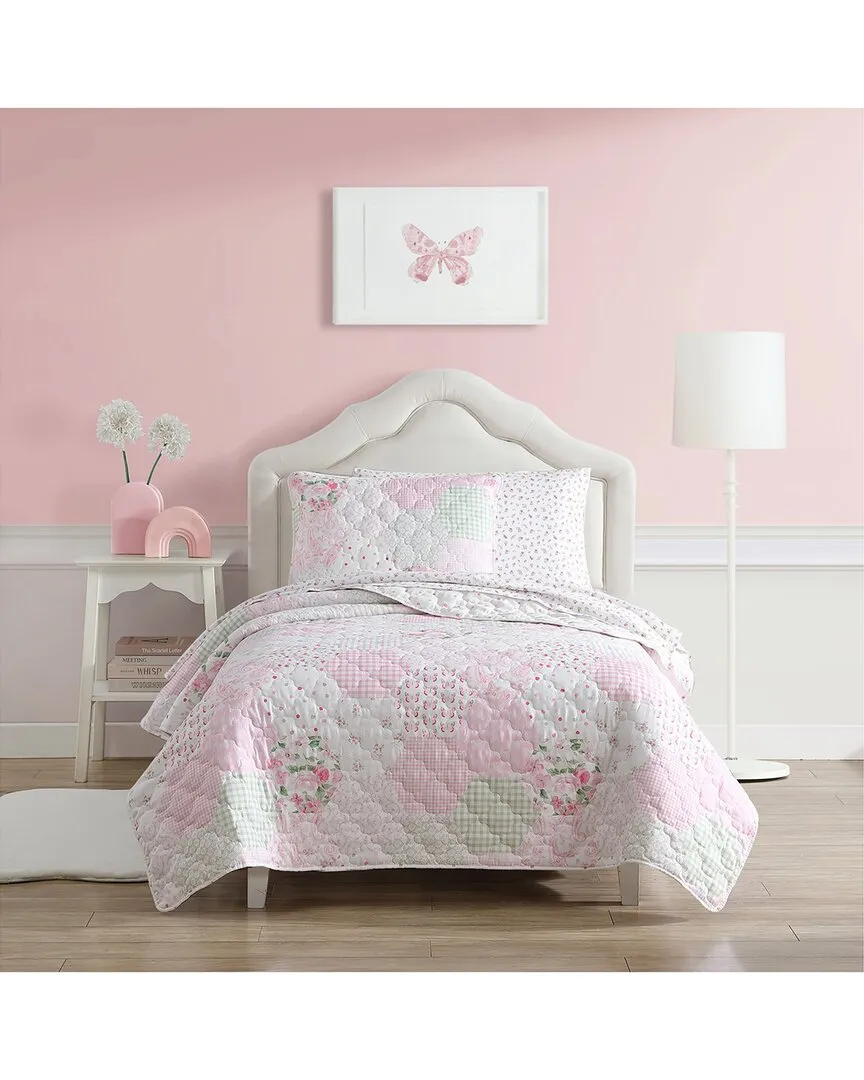 Ellyn Lightweight Reversible Quilt Set - Pink image
