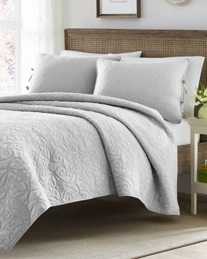 Felicity Quilt Set - Grey, Cotton image