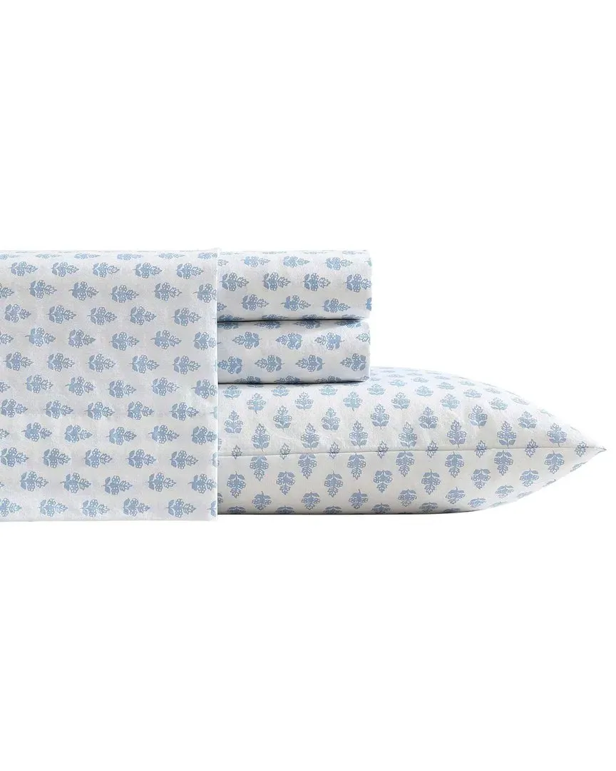 Francesca Cotton Percale Sheet Set - Cottage Blue image